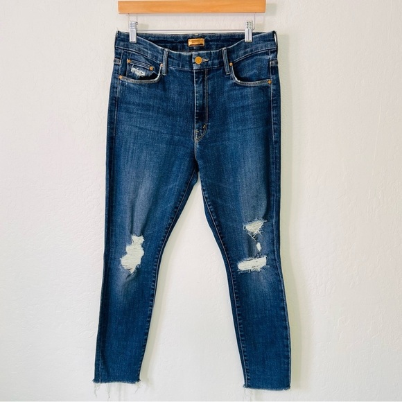 Mother High Waisted Looker Ankle Fray Wicked Wildflower 31 - Picture 1 of 15